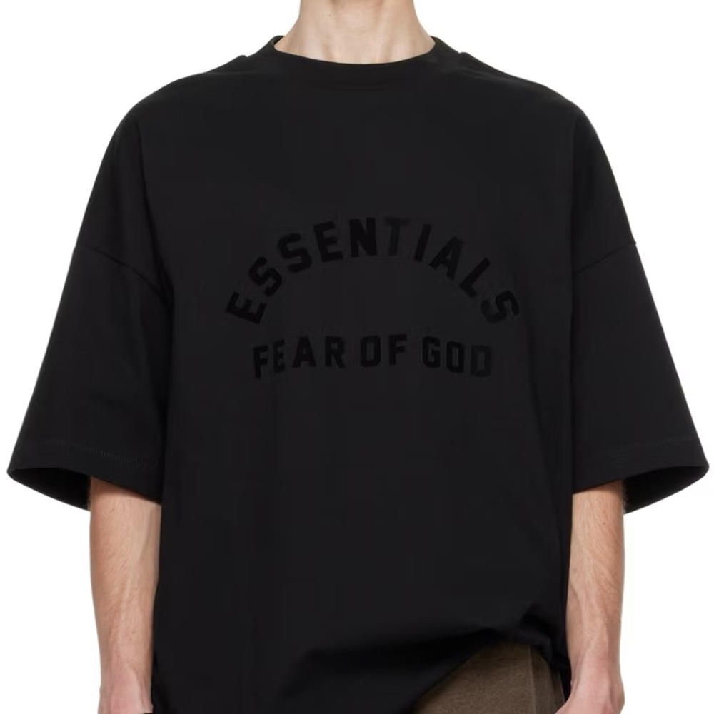 Fear of God Essentials Black Bonded Tee